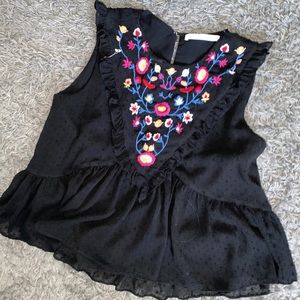 Zara floral embroidered tank top!